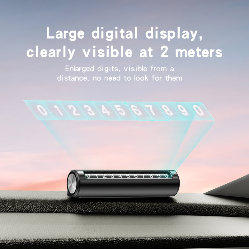 YESIDO C202 Adhesive Base Aluminum Alloy One Push Hidden Car Temporary Parking Plate YESIDO C202 Adhesive Base Aluminum Alloy One Push Hidden Car Temporary Parking Plate